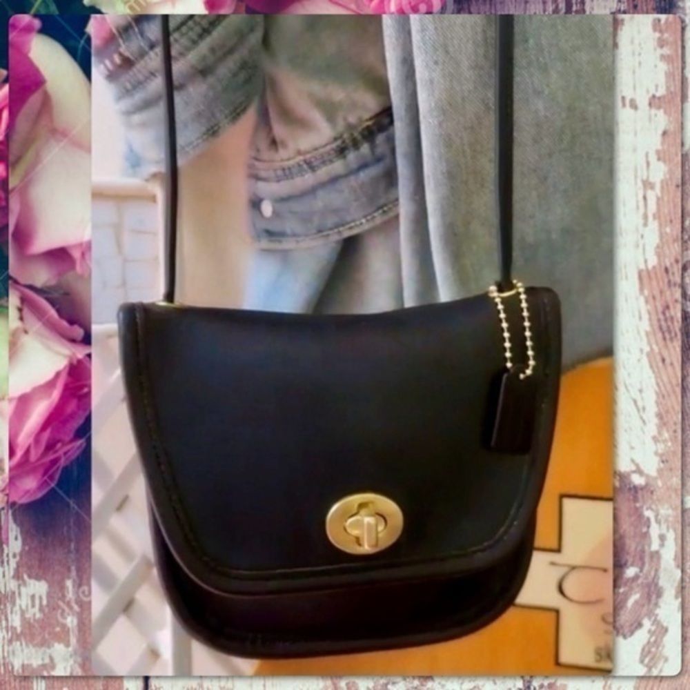 VINTAGE COACH MINI BLUE CROSSBODY EVERETT BAG 9934